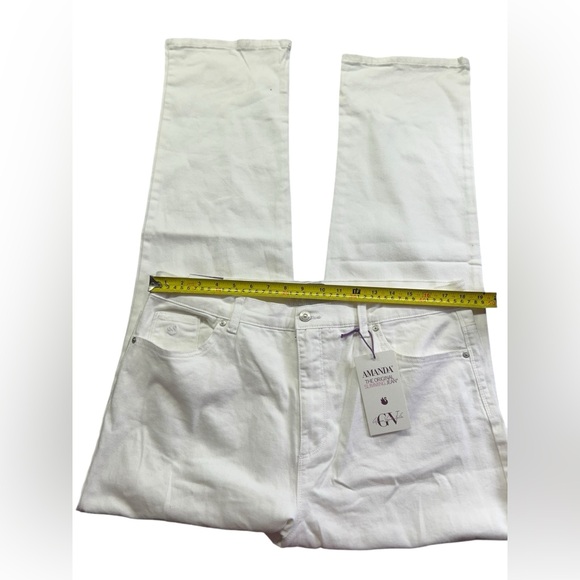GLORIA VANDERBUILT Plus size 31 in. Solid Average Amanda vintage white jeans NWT - Picture 4 of 10